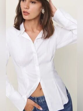 Reformation Becker shirt size 6